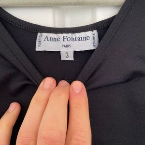 Anne Fontaine Off-White Sleeveless Tank Top Size 3 Black